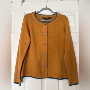 Aran Sweater Irelands Eye cashmere wool blend cardigan size Large NWT